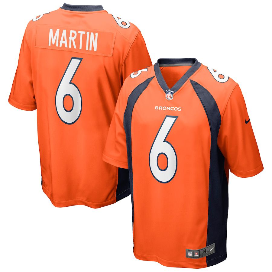 Men Denver Broncos #6 Sam Martin Nike Orange Game NFL Jersey